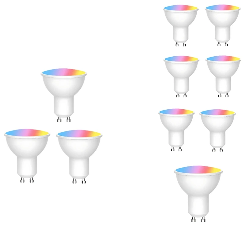 Y51A Tuya-Bluetooth-GU10-Smart-LED-Light-Bulb-Dimmable-6W-220V-Smart-Life-App-Control-Spotlight-Works-With-Alexa-Google-3Pcs