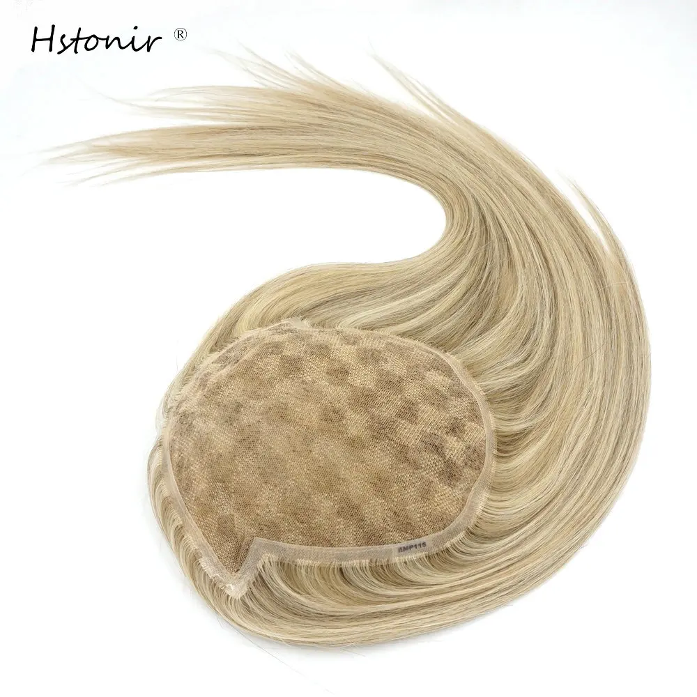 Hstonir European Remy Hair Toppers for Women Human Hair Topper Side Part Natural Hair Pads Toupee Gate Prosthes For Lady TP48