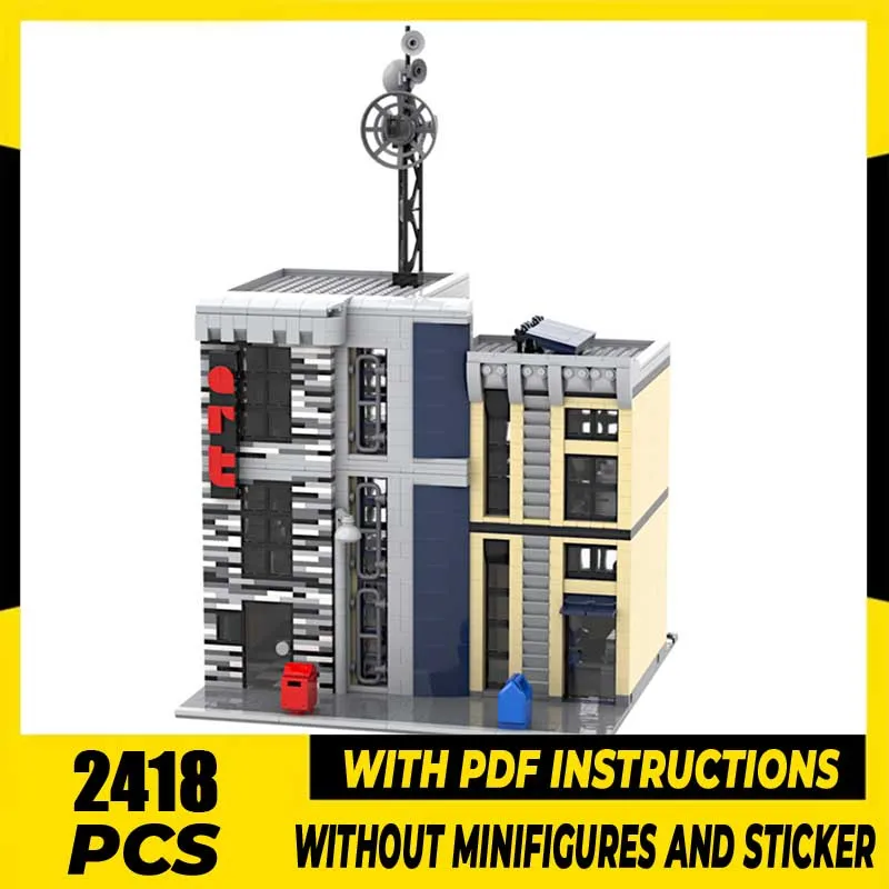 

Moc Building Blocks Art Gallery Residential House Model Technology Street View Brick DIY Assembly Construction Toy Holiday Gift