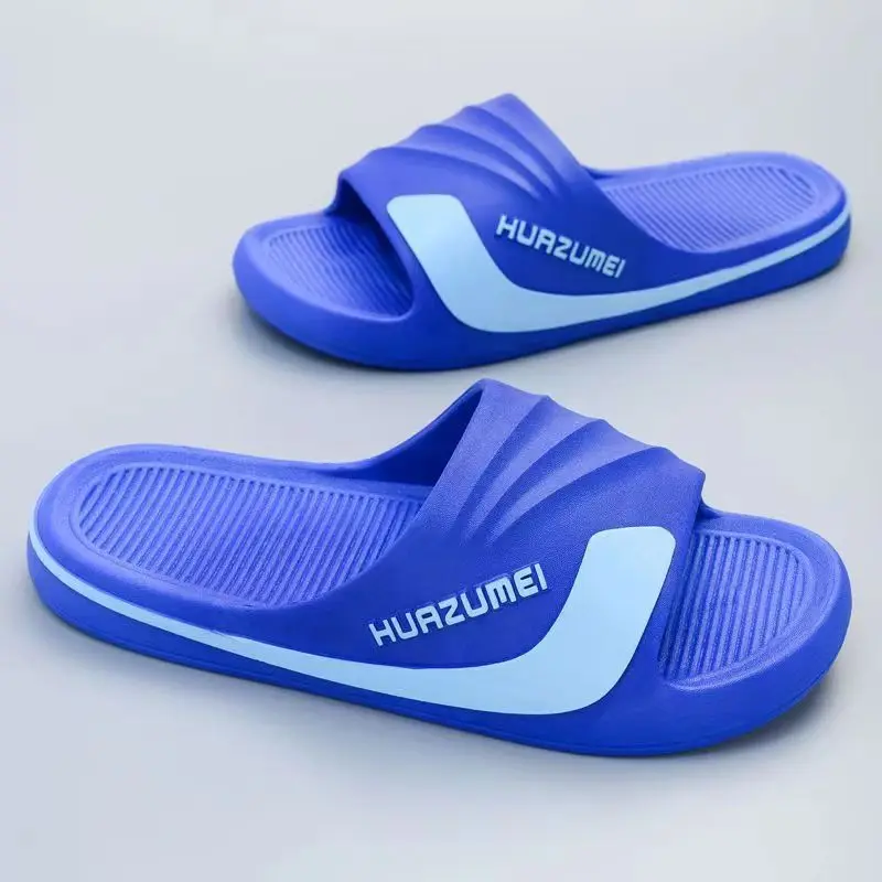 2023 New Man's Summer One Word Casual Slippers Soft Sole Non Slip Outdoor  Beach Slippers Bathroom Slippers Home Slippers