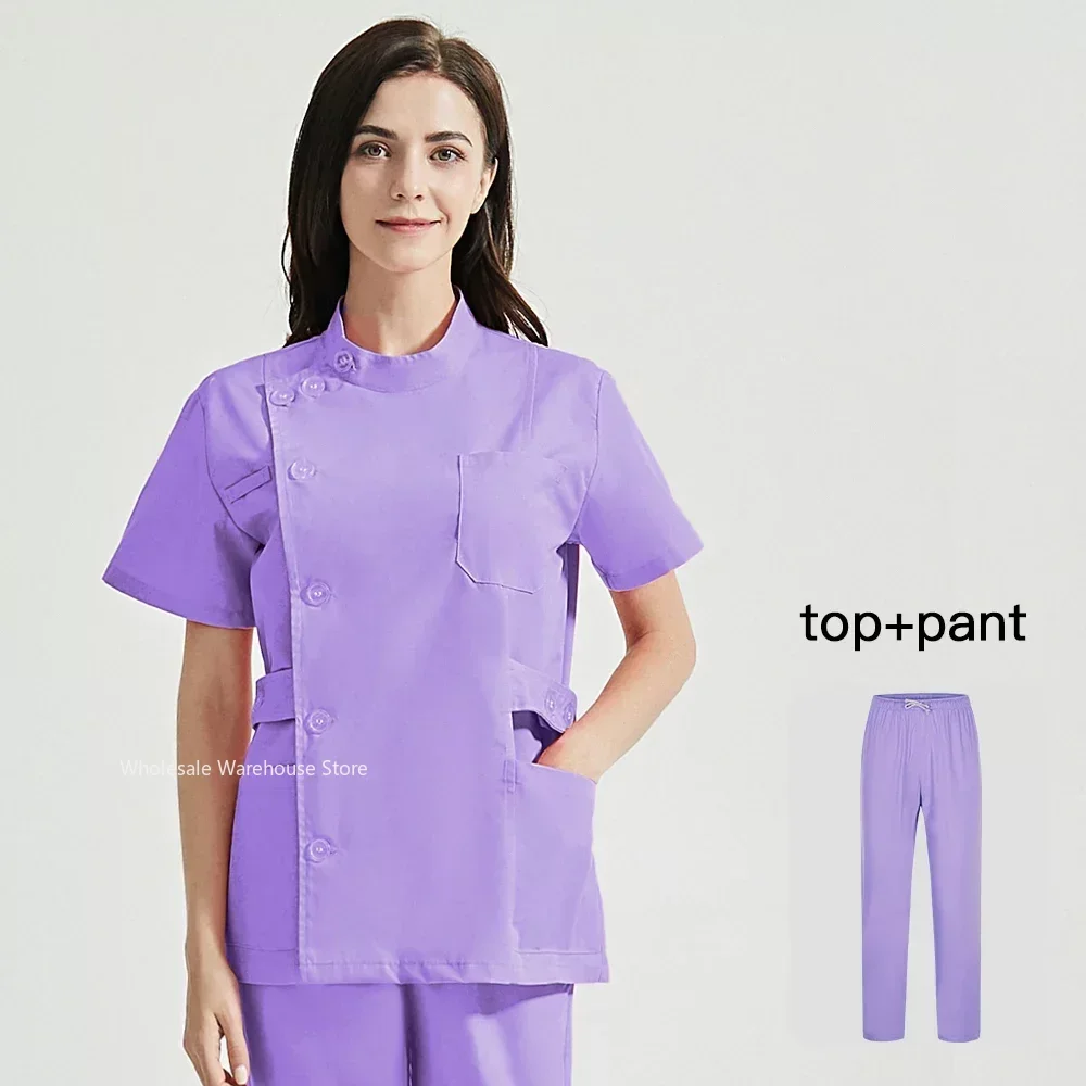 High quality scrubs medical uniforms women health service nurse work wear spa uniforms women wholesale prices medical suits new