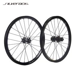 SILVEROCK TL-21 Alloy Disc Brake Wheels 18in 355 20in 406 Flat Wide Rim Tubeless Ready for Folding Bike Gravel Minivelo