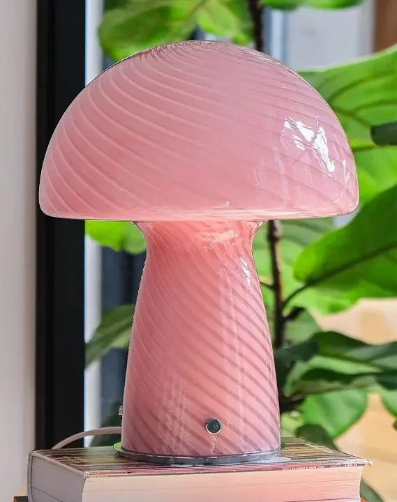 

Bauhaus mushroom ambient lamp Nordic vintage ins girly internet-famous bedroom living room bedside glass nightlight​