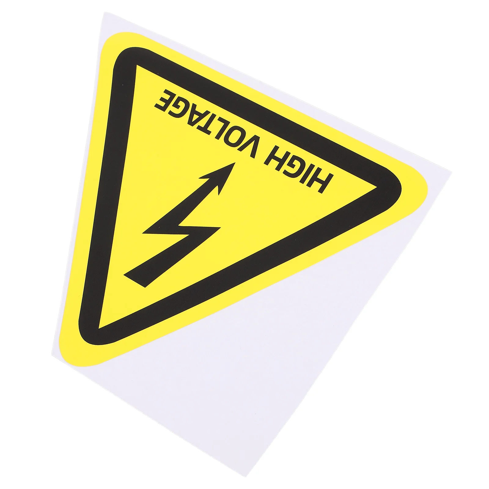 

6 Inch High Voltage Safety Sticker Yellow Triangle Warning Sign Labels Self Adhesive Electric Panel Caution Traffic Safety