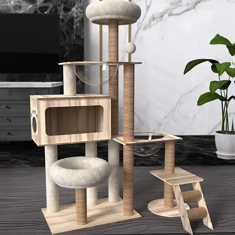 House Toy Cat Accessories Bed Wall Scratch Villa Climbing Sofa Condo Castle Playground Cat Tree Tower Mascotas Cat Products