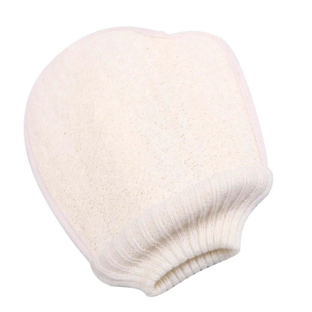 قفاز تقشير اللوف لفرك الظهر خفيف الوزن للاستحمام وتنظيف الجسم وإزالة الدورة الدموية الميتة