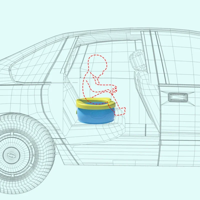 مقعد مرحاض موزة قابل للطي للأطفال ، دلو بول مركب على السيارة ، سفر الرضع ، قعادة محمولة ، منزلية
