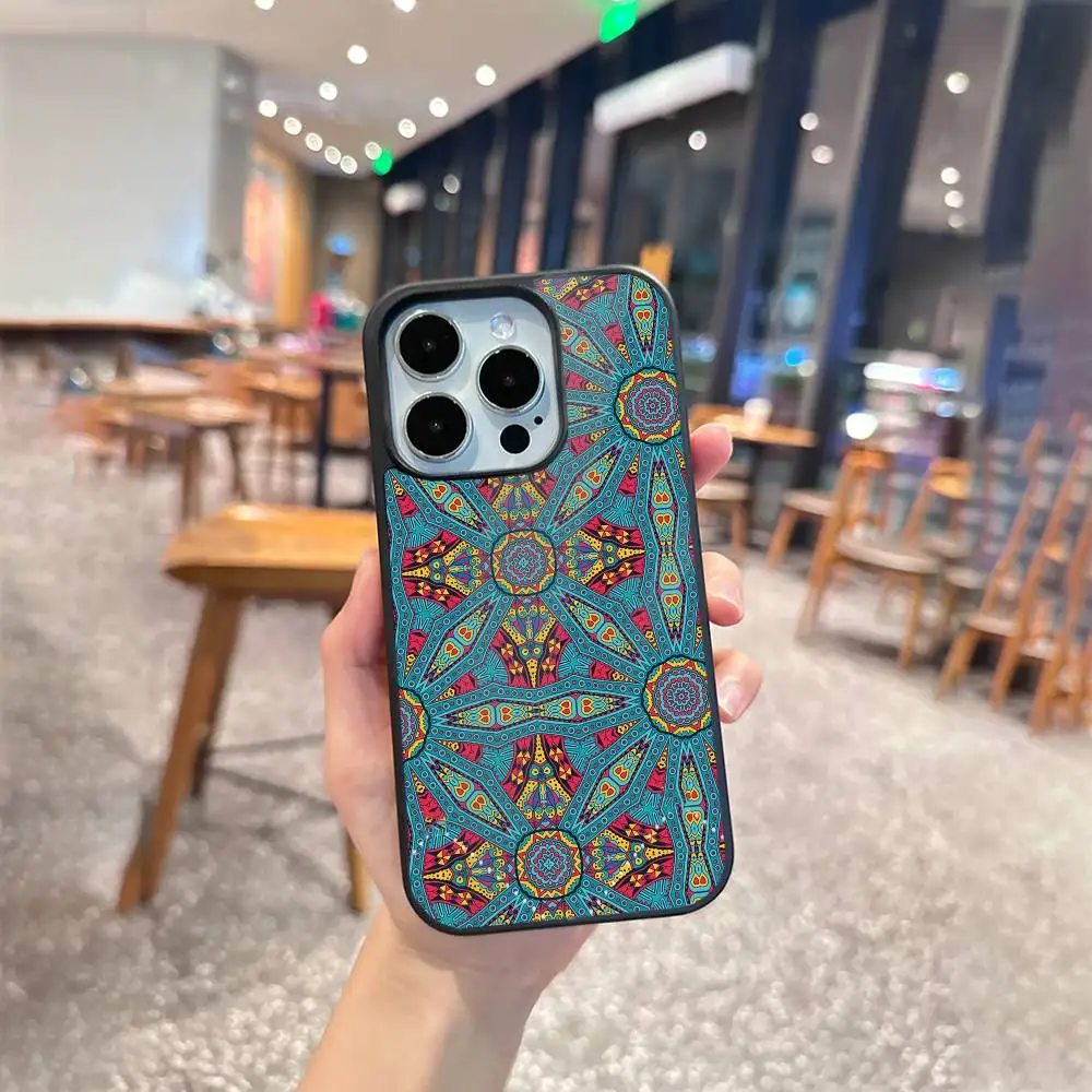 حافظة هاتف C-Colorful R-Retro Pictures لهاتف iPhone17,16,15,14,13 Plus، Pro Max Magnetic للشحن اللاسلكي Magsafe