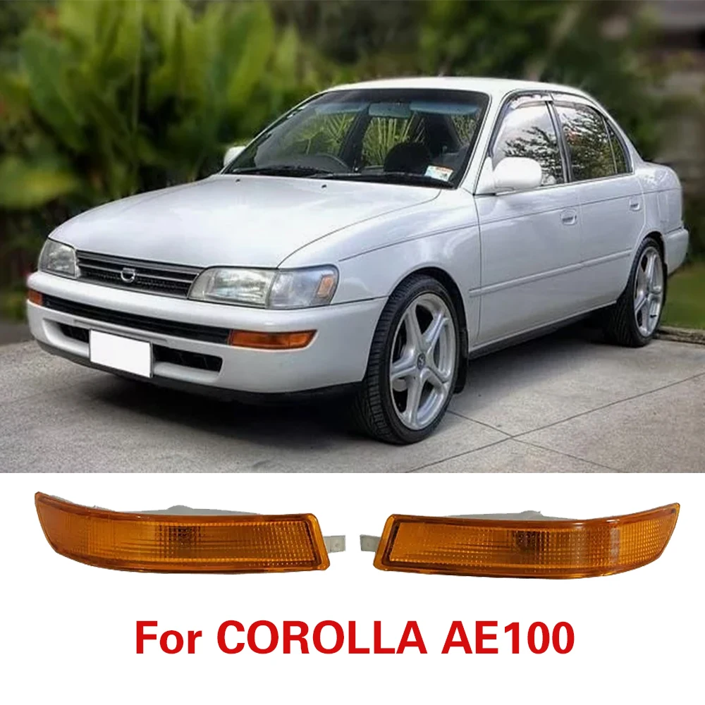 A Pair Car Front Bumper Lights Fog Lamp  For Toyota Corolla AE100 AE104 EE100 1992 1993 1994 1995 Daily Running Signal Light