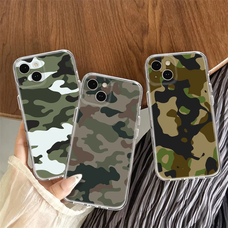 Camouflage Pattern Army Soft Case for Moto G9 Powe One Pro E12 E22I E22 G52 G42 G32 G22 G23 Z2 Z Play P40 P30 Edge 30