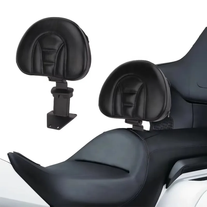 

2025 New Style Factory Price Motorcycle Black Adjustable Driver Passenger Backrest Kit For Goldwing GL1800 2018-2020