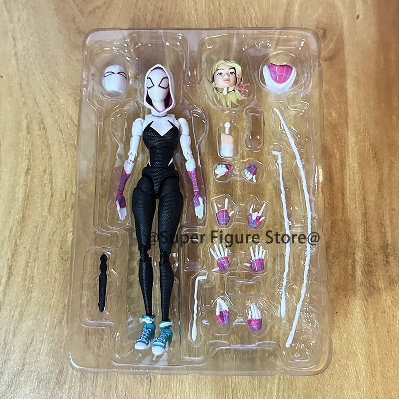 SHF Spider-Gwen عمل الشكل أنيمي الرجل العنكبوت عبر سبايدرفيرس أرقام جمع 13 سنتيمتر سبايدرومان جوين ستايسي نموذج اللعب
