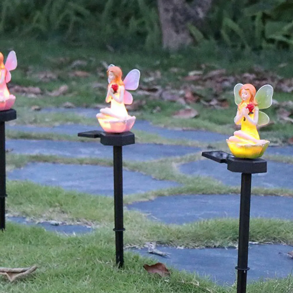 

Solar Powered Fairy Shape Garden Stake Light LED Solar Lawn Lamp Outdoor Decorative Landscape Lighting Waterproof