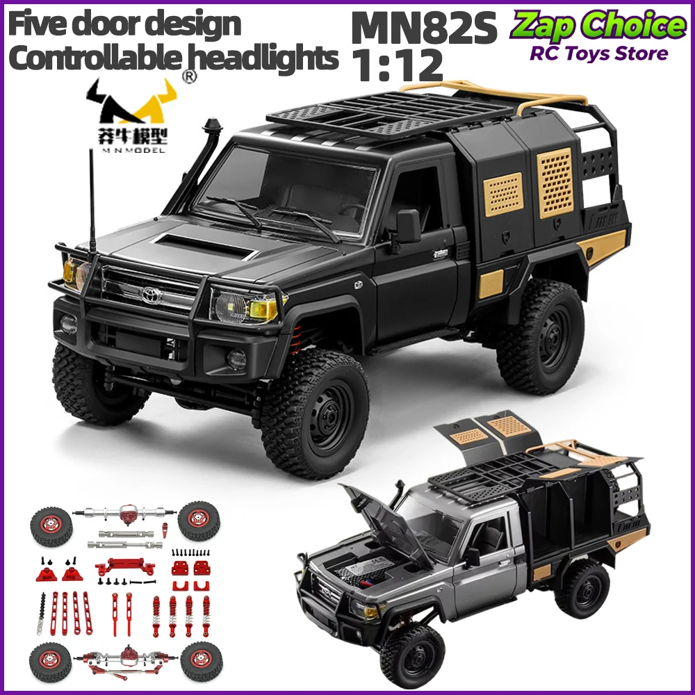 Mangniu MN82S 1/12 280 Motor 4WD Electric RC Off-Road Rock Climbing Monster Truck 2.4G Remote Control Toy Gift for Boy Adult