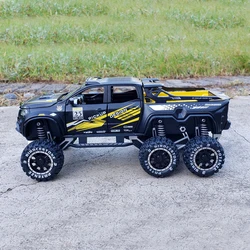 1/28 Big X-Class Pickup Alloy Car Model Diecast Metal Off-road Vehicles Simulation Car Sound Light Boys Toy Gift