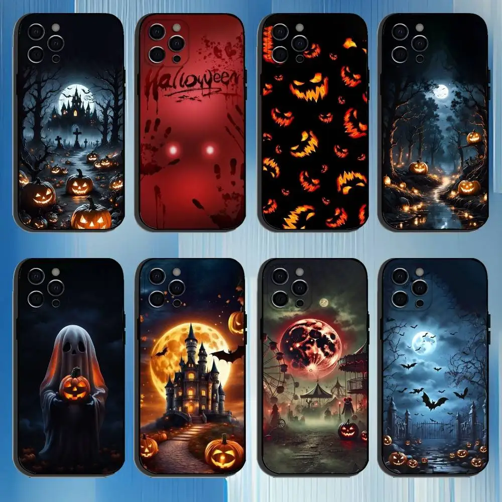 

H-Halloween Thriller Phone Case For iPhone 16,15,14,13,12,11 Plus,Pro Max, Others Soft Black Cover
