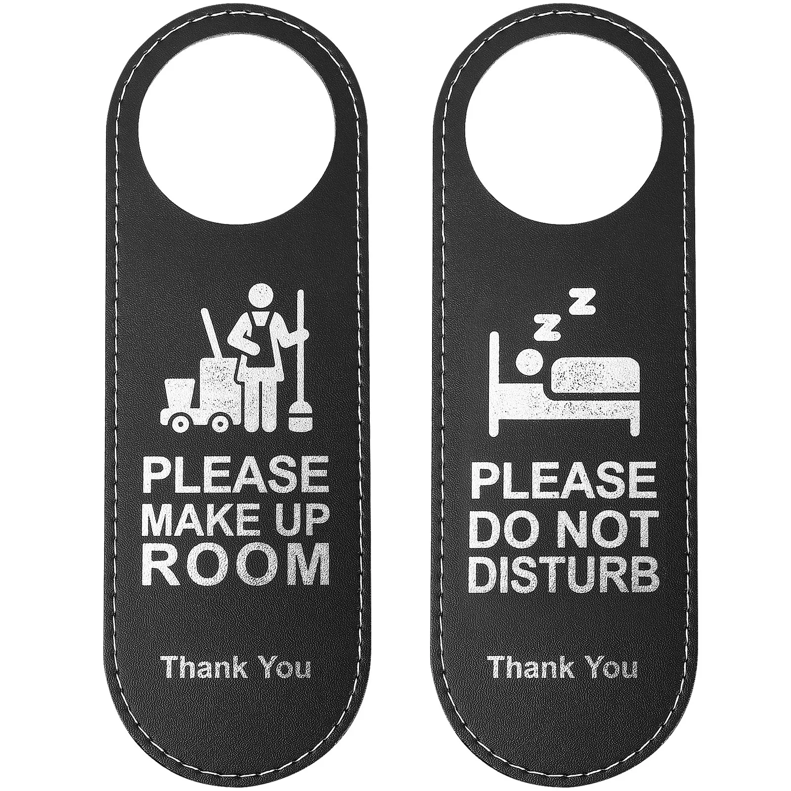 

Hanger Sign Hotel Room Cleaning Do Not Disturb Tag Door Knob Decor Double Sided Hanging Sign for Front Door