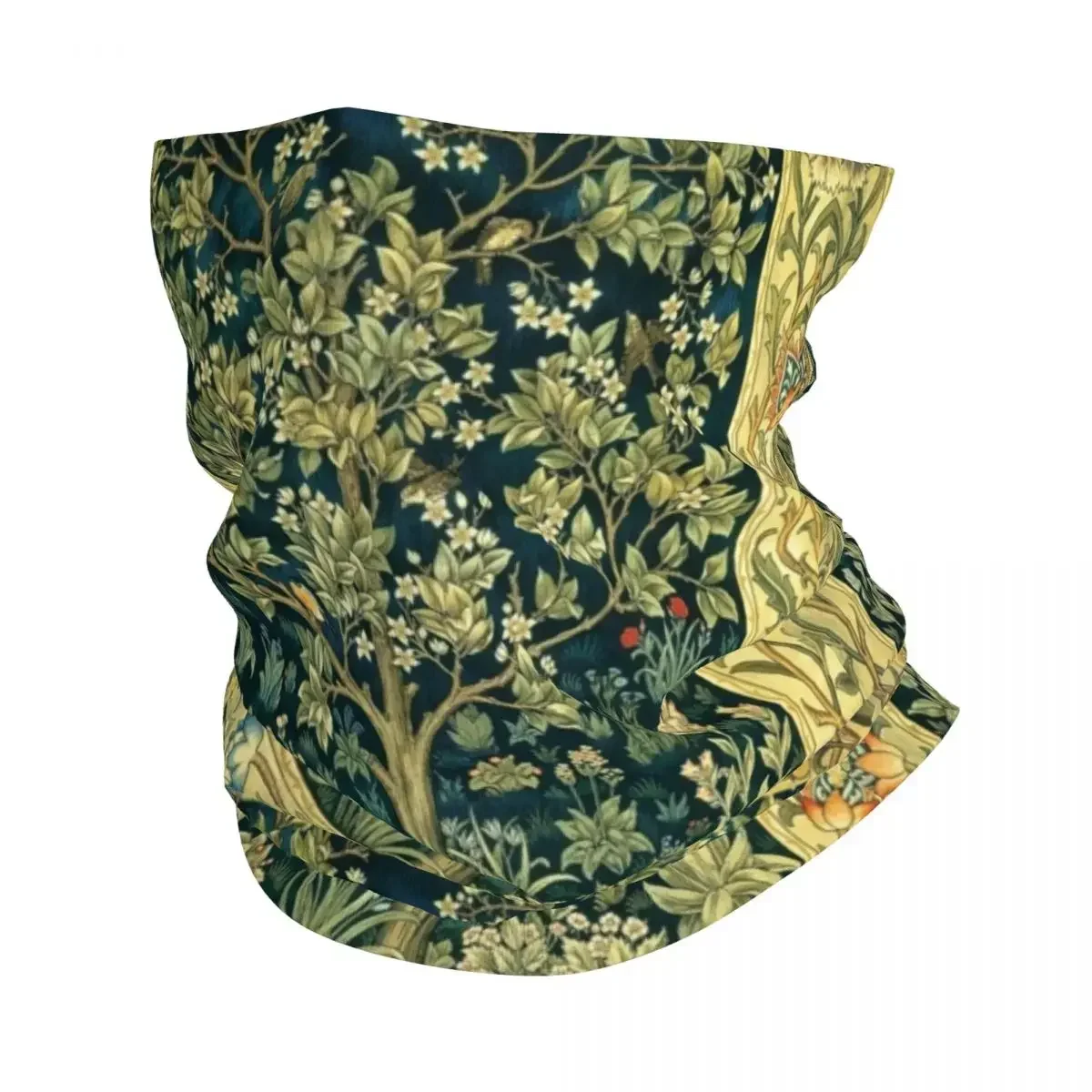 Tree Of Life By William Morris Winter Headband Neck Warmer Hiking Cycling Tube Scarf Floral Textile Pattern Face Bandana Gaiter