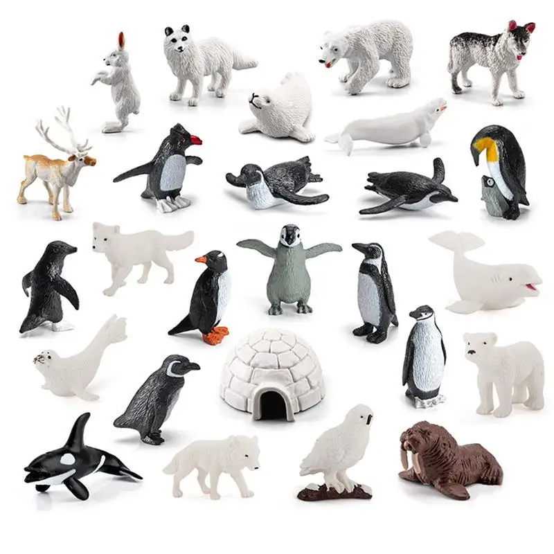 

Polar Animal Figures Set Sturdy Polar Animal Arctic Sea Figurines For Kids Realistic Marine Playset For School Project