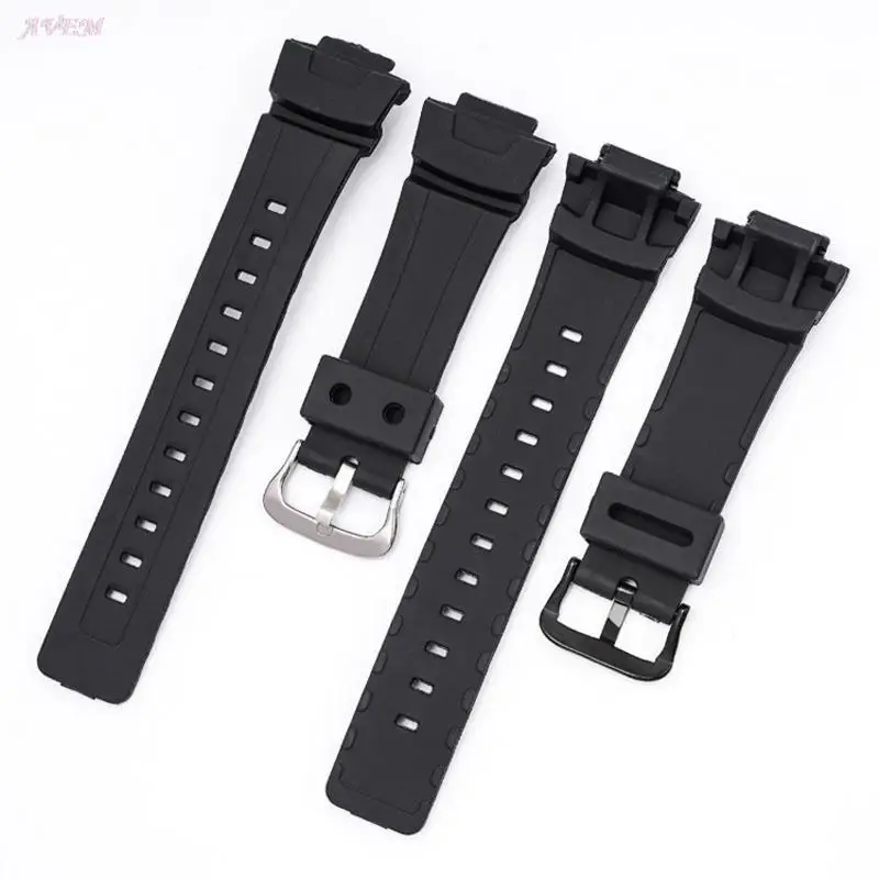 Black Watch Strap For Casio G Shock G100 G200 G101 G2310 G2300 Watchband G-100 G-200 G-101 G-2310 G-2300 Resin WatchBand Belt