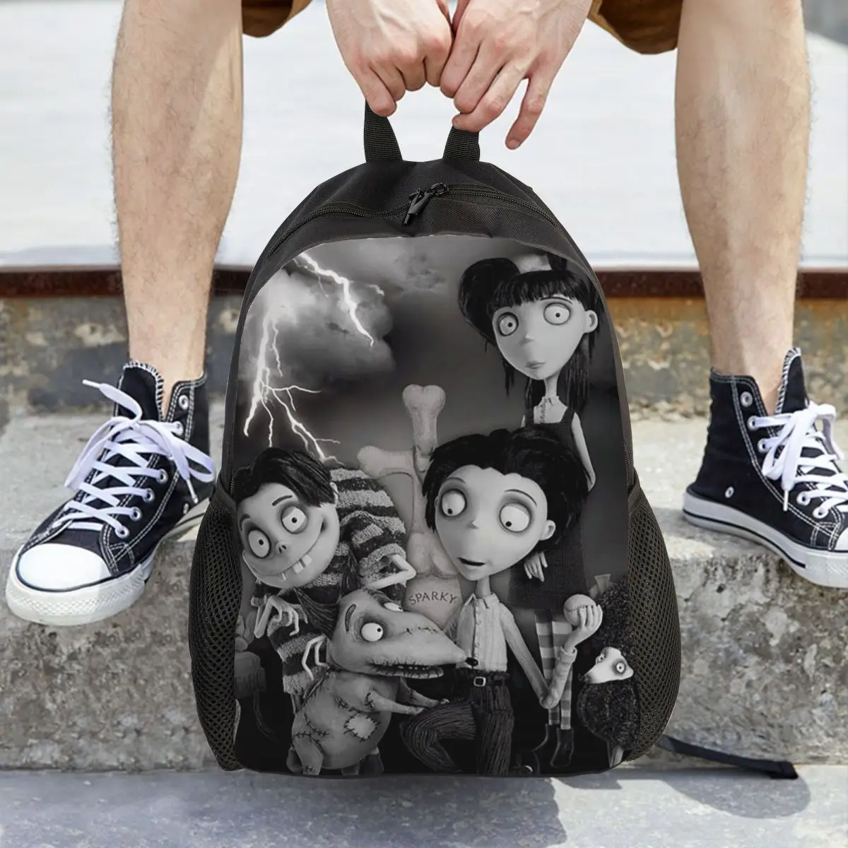 

Frankenweenie Backpack Hot Sale Daypack Large Capacity Kids BookBag School Bag Shoulder Bags for Men Women
