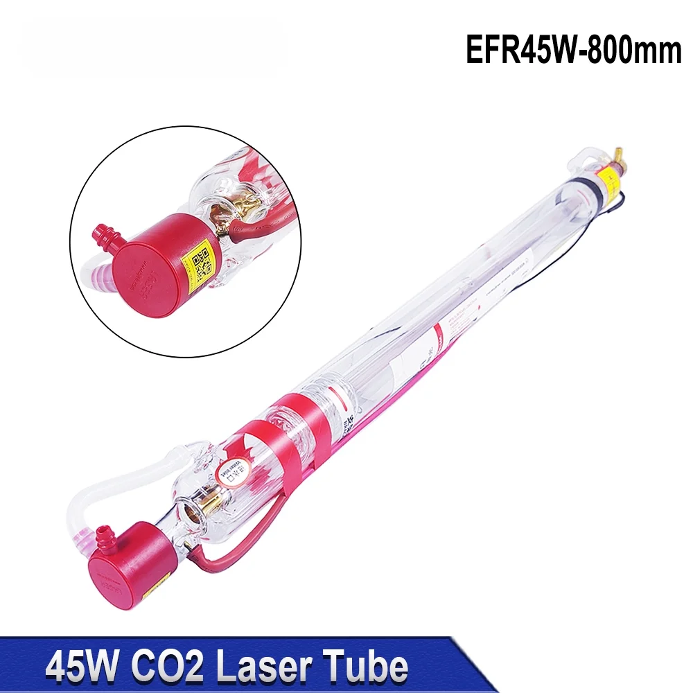 EFR 45W Tubo laser Co2 Diametro 50mm Lunghezza 800mm Lampada laser in vetro per macchina da taglio per incisione Co2