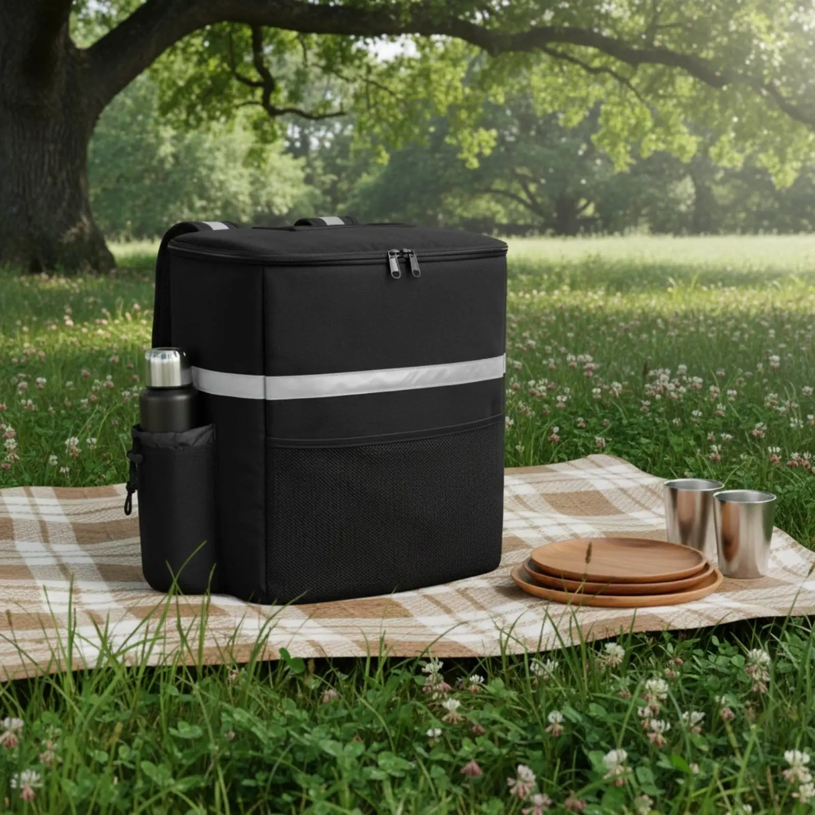Insulated Delivery Backpack Heat Preservation Soft Insulated Backpack Cold Retention Portable Chilled Bag for Vendors, Campers,