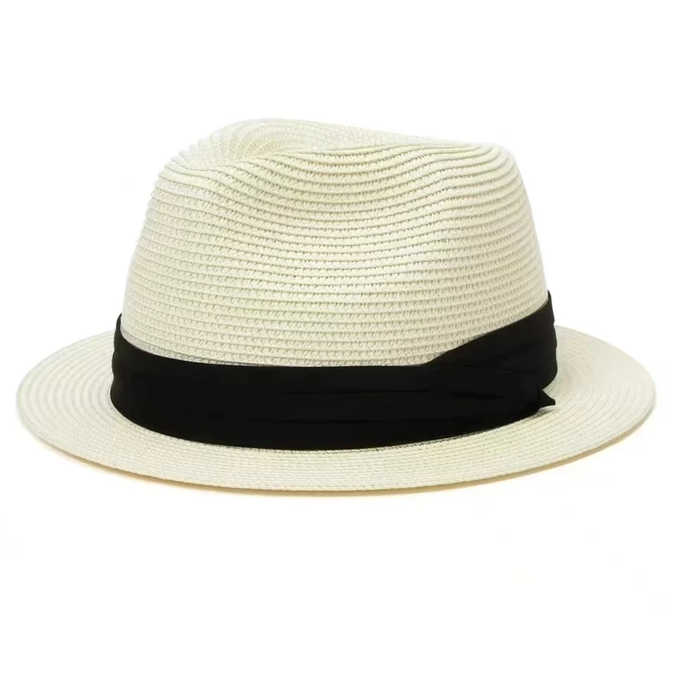 60cm Summer Fedora Short Brim Straw Hat Men Women Sun Hat Big Size Big Head Trilby Hats