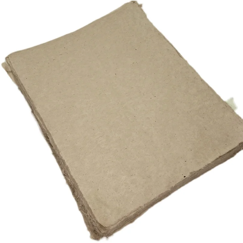 Chinese Palnt Fiber Half Ripe Xuan Paper Antique Craft Handmade Natural Color Pure Mulberry Paper Calligraphy Drawing Rice Paper