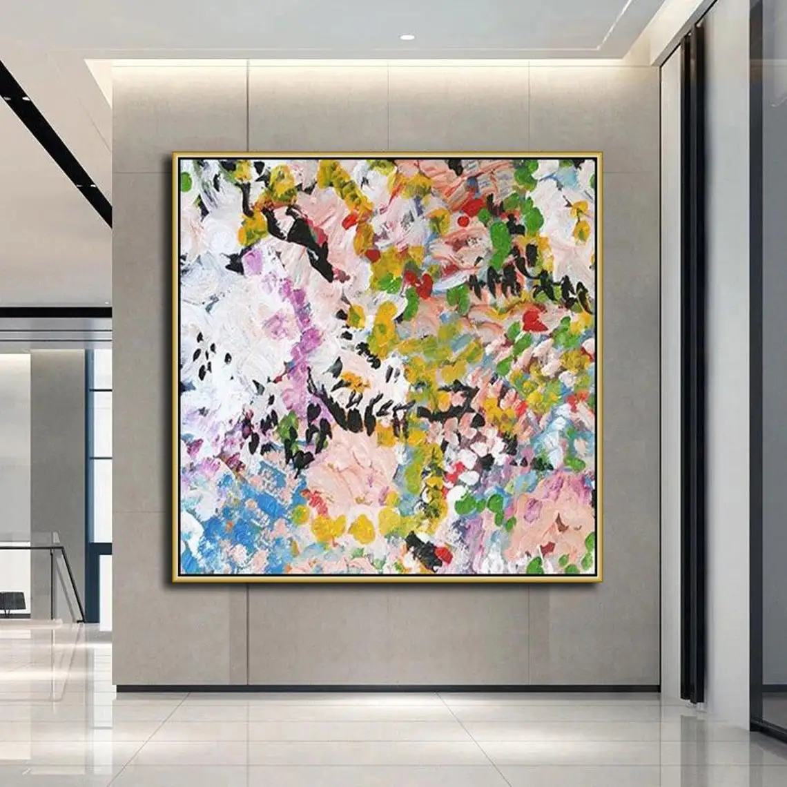 Large Hand Painted Oil Paintings Abstract Wall Art Handmade Landscape Painting Abstract Painting On Canvas Office Home Decor