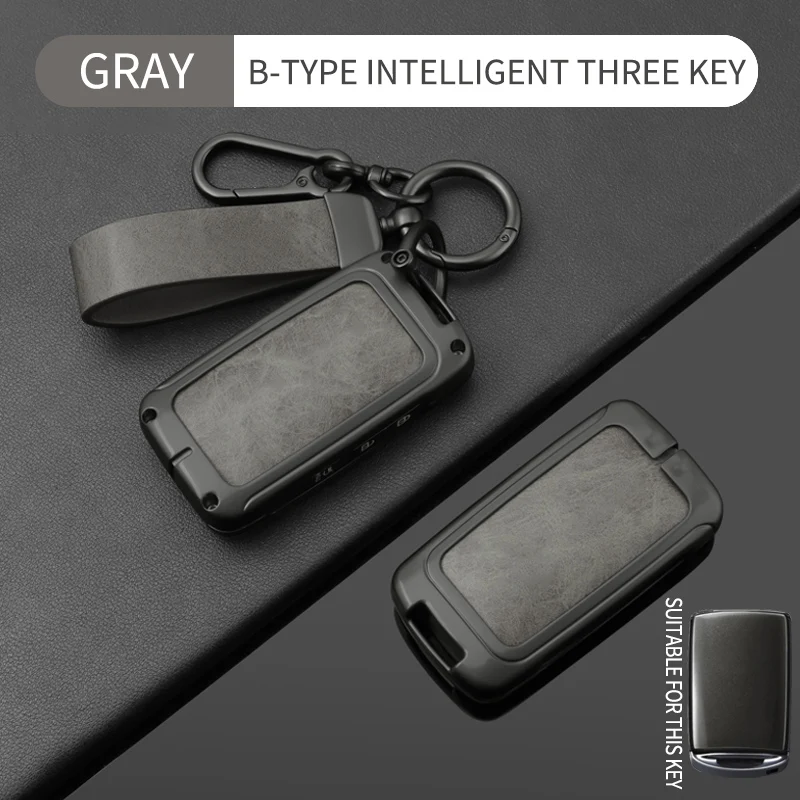 Langlebiges Metall-Leder-Schlüsseletui, für Mazda 3 6 CX3 CX30 CX5 CX8 CX9 CX50 CX60 Autoschlüssel-Schutzhülle Gadget Funda Llave – Detail 12