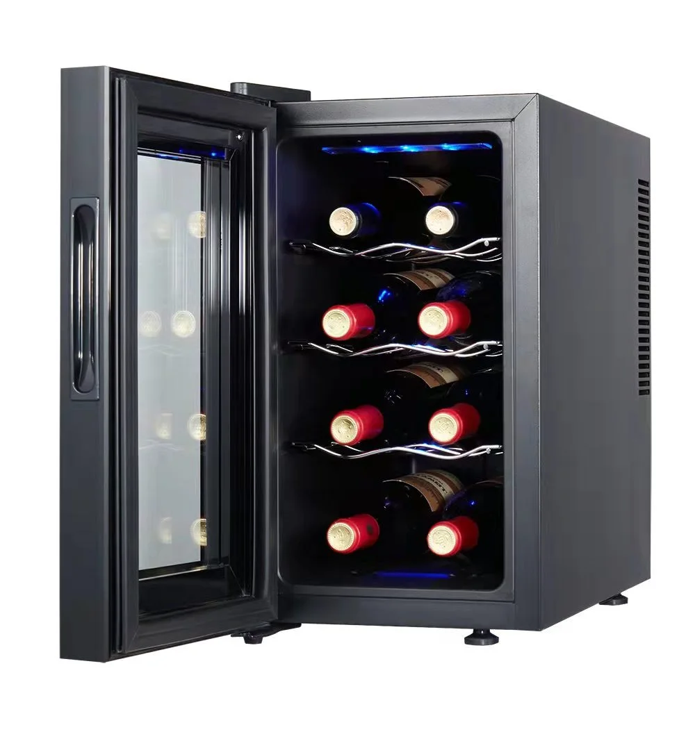 Mini Wine Refrigerator With Tempered Glass Door Electric Home Appliance Spare Parts Freestanding for Outdoor Car RV Use view 4