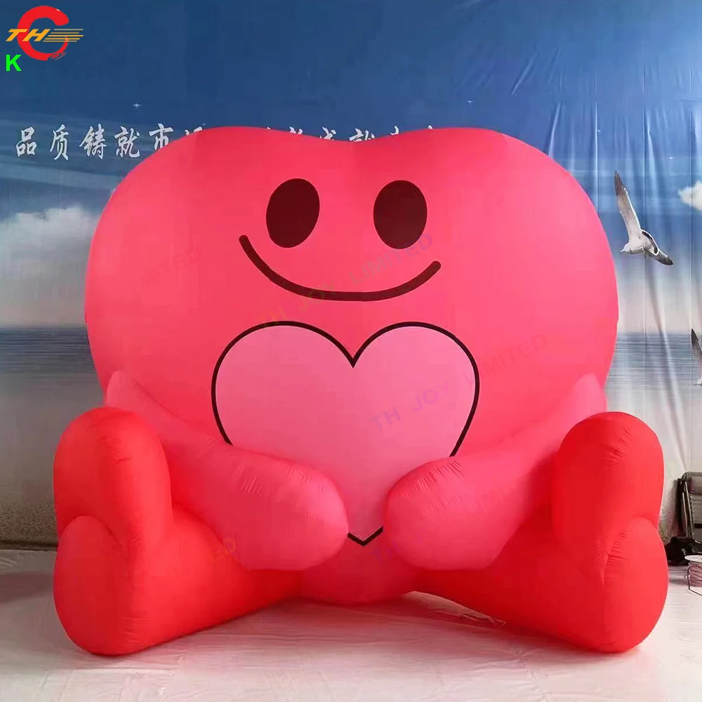 Free Door Shipping Inflatable Heart Balloon Ball Sweetheart Heart Shaped Valentines‘ Day Advertising Decoration for Sale