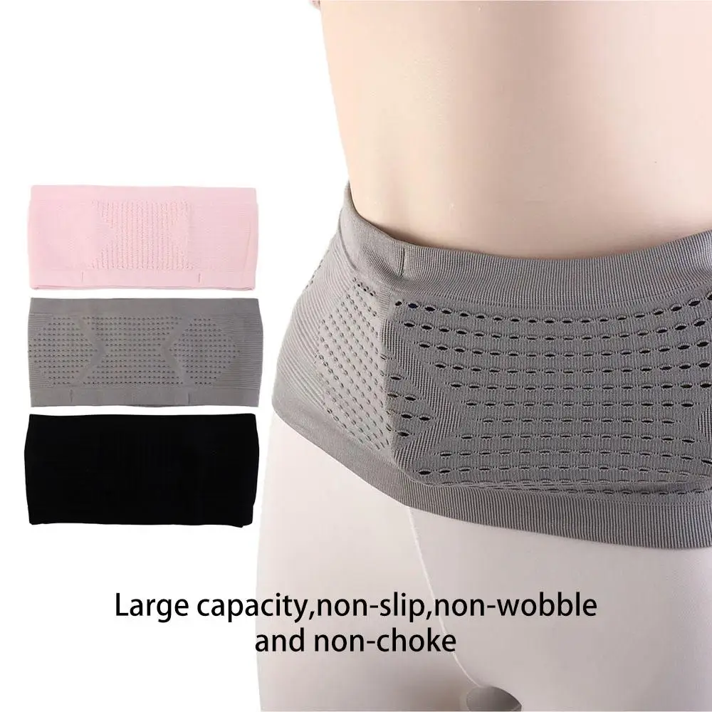 Ceinture de taille de course pour hommes et femmes, ceinture d'argent mince, course à pied, sport réglable en environnement, peut contenir un sac de taille