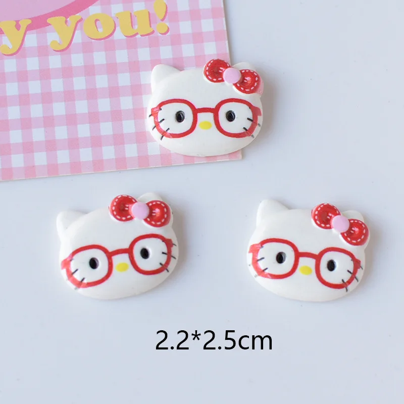 10 قطعة اكسسوارات مرحبا كيتي لطيف القوس الكرتون Kt النساء المنتجات جراب هاتف دبوس الشعر حذاء زهرة DIY بها بنفسك المواد هدية بالجملة #3