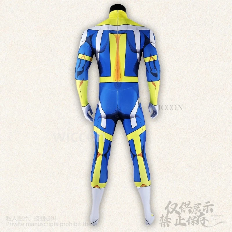 Аниме Invincibleee Косплей Костюм Бессмертного Синий Cos Индивидуальный Желтый Комбинезон Боди Сексуальная Униформа Герой Боевой Костюм Мужчины