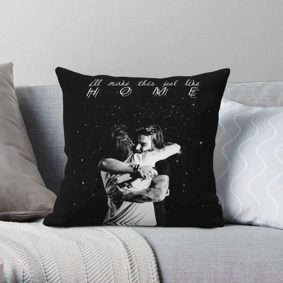 Larry Stylinson Hug Pillowcase Polyester Zip Decor Pillow Case Sofa Seater Cushion Cover