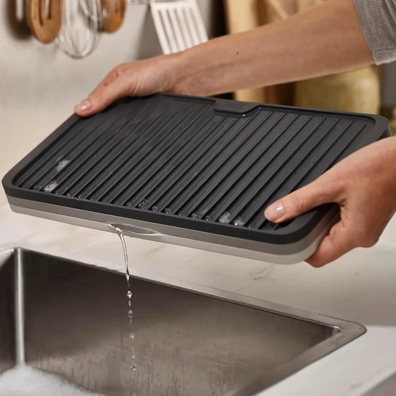 

1Set New Set of countertop retractable drainage board - space saving, anti slip drainage pad, easy to store, plastic