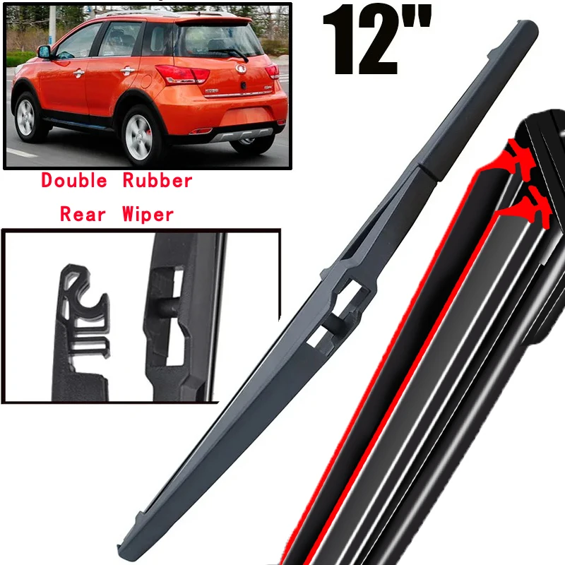 

Car Wiper 12" Rear Wiper Blade For Great Wall Hover M4 Hatchback 2012 - 2023 Windshield Windscreen Clean Tailgate Window