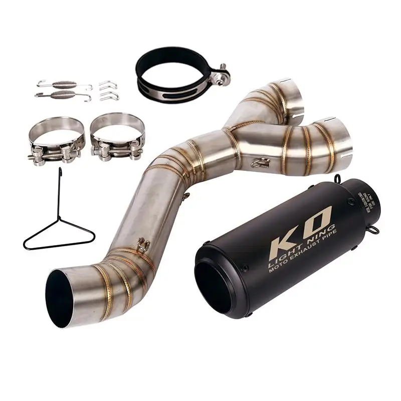 60.5MM Escape Pipe For BMW S1000RR 10-14 S1000R 10-16 Motorcycle Exhaust System Escape Muffler Front Link Pipe Slip on