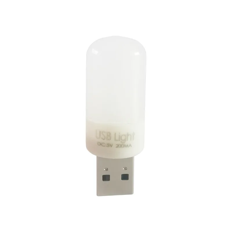 البوب ص ​ المحمولة USB LED ضوء الليل 5 فولت 1 واط حليبي الأبيض قذيفة LED مصباح دافئ/بارد أبيض لمبة LED صغيرة الاتصال مع بنك الطاقة Noteboo