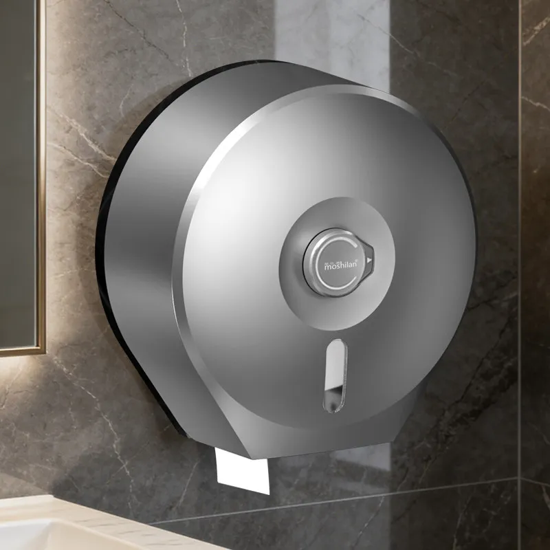 Hotel wall mounted large roll paper box toilet no punching tissue box toilet large plate tissue holder paper drawer  bathroom