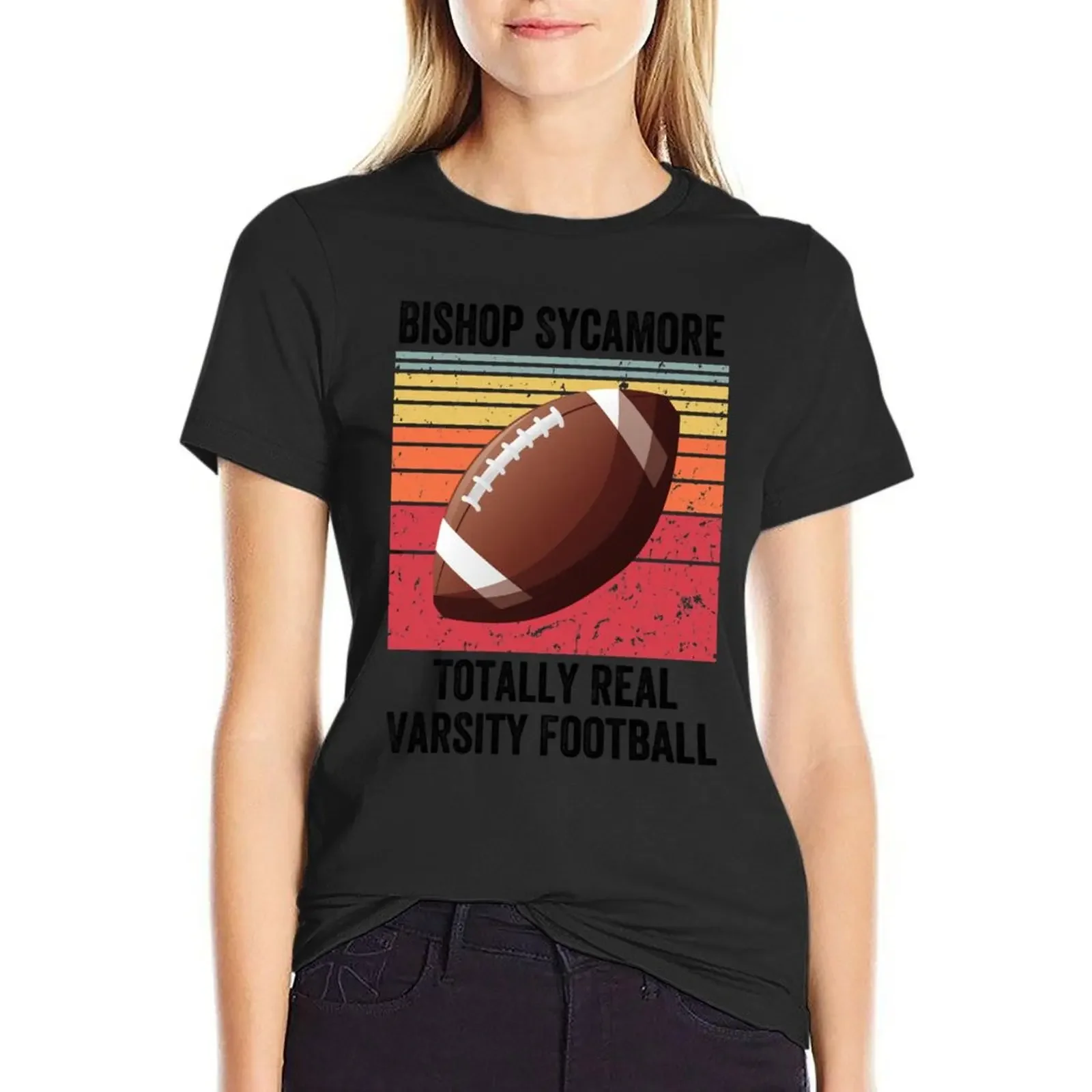 

Bishop Sycamore Totally Real Varsity Football Team T-Shirt Aesthetic clothing sublime hippie clothes sports fans T-shirt Women