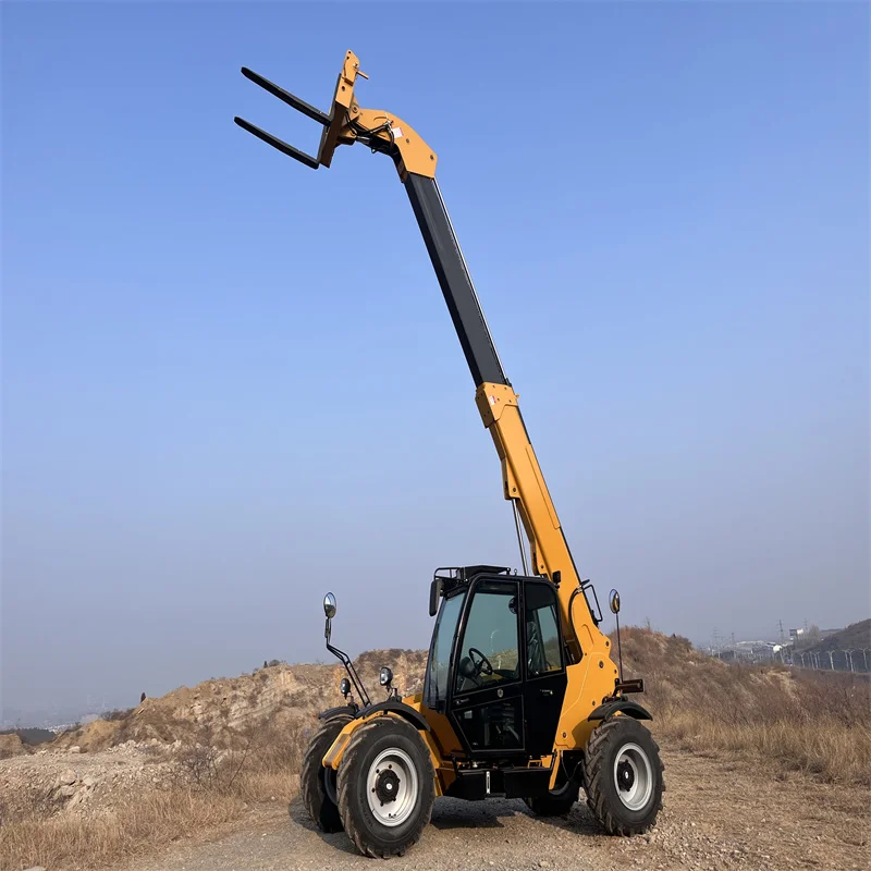 SYNBON 3 Ton Heavy Duty Telescopic Handler 4WD Steering Telehandler Forklifts