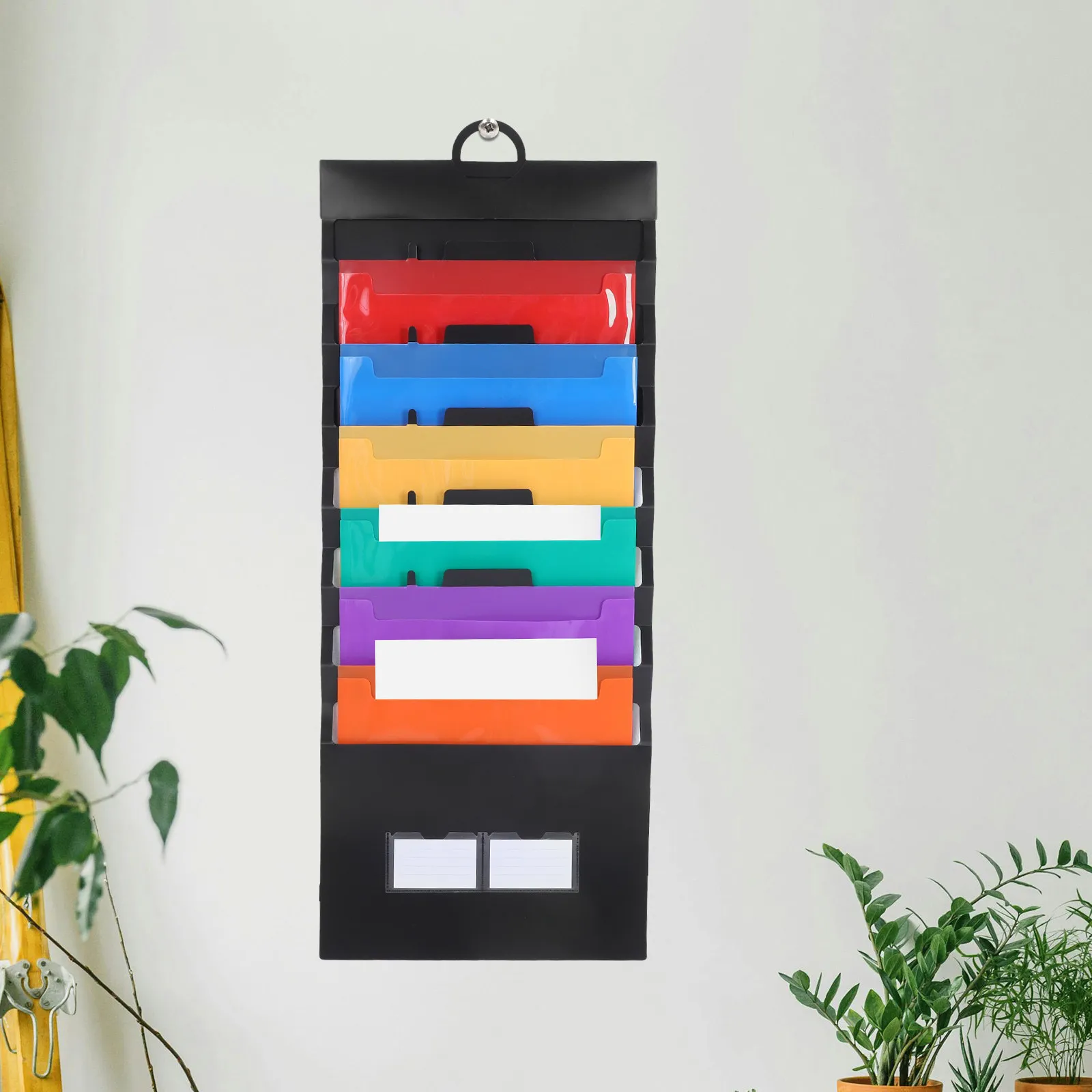 

Innovative Accordion Pocket File Organizer 6 Layer Rainbow Wall Hanging Folder for Office Home Use Letter Size Expandable Paper