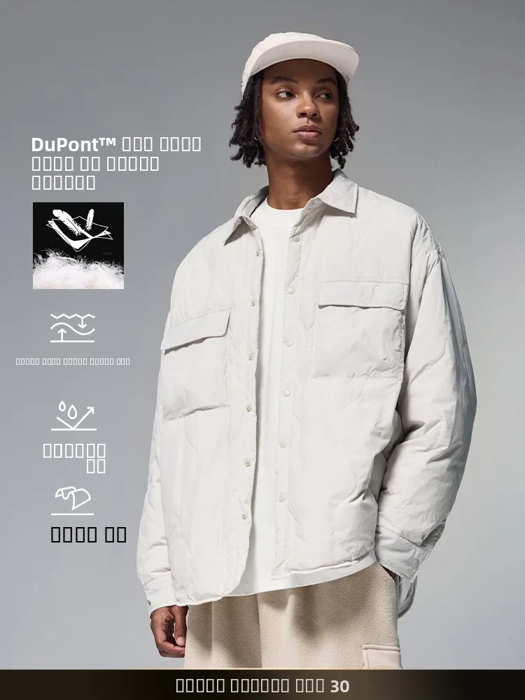 

Мужская осенне-зимняя куртка Nted American Retro DuPont Tee-Proof Color, новая модель, с 90% пуховым наполнителем, повседневная.