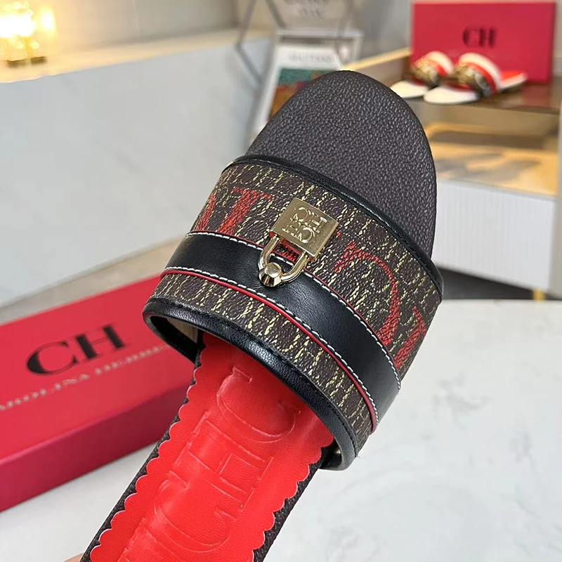 CH High-quality Women's Slippers 2025 New Sandals Women's Office Slippers Multifunctional Women's Wearable Sandflat Shoes