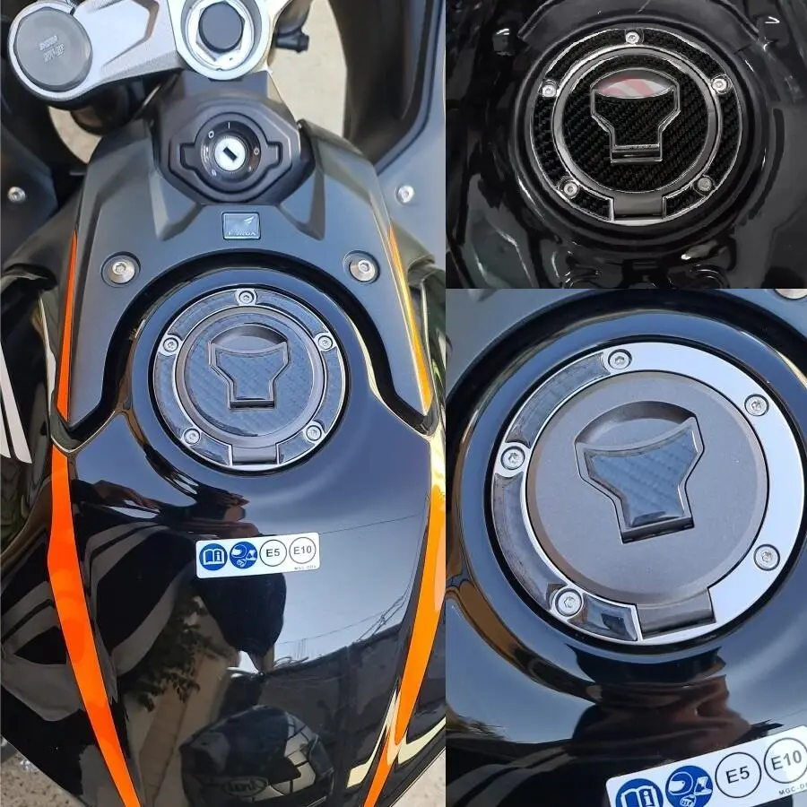 

3D carbon brazing oil tank cover sticker For HONDA CB650F CM500 CB650R CBR650R CB500X Fuel tank cap protective sticker