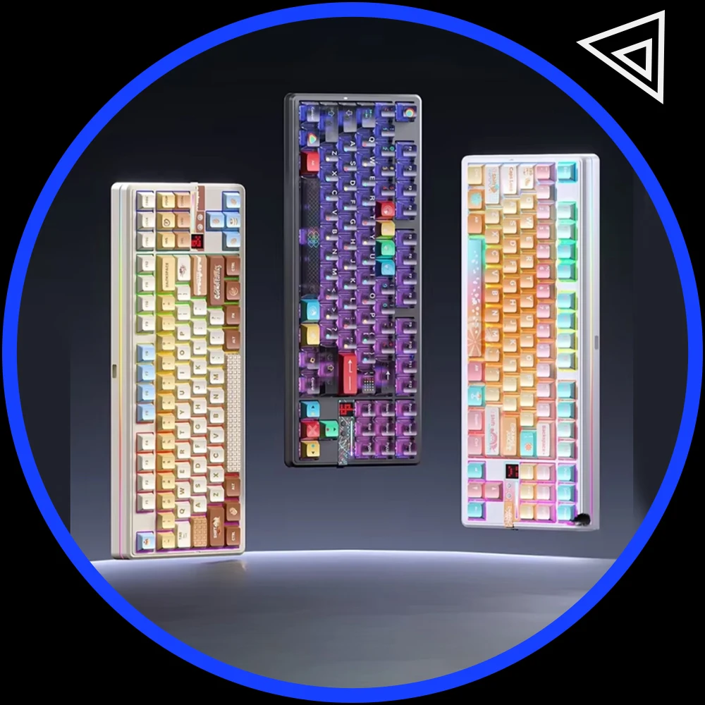 

AULA F87Pro V2 Mechanical Keyboard Three Mode Wireless RGB 8000mAh Gaming Keyboard PBT Gasket Pc Gamer Accessories Mac Keyboard