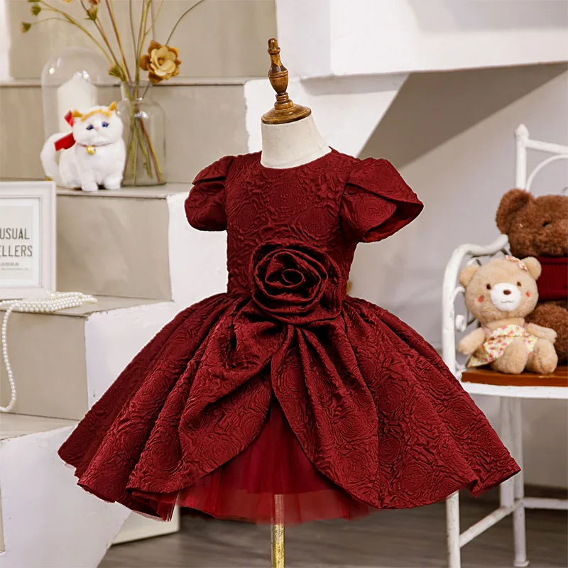 Children's Dress Princess Dress New High-end Stylish Girls Piano Performance Host Show Wedding Flower Girl
